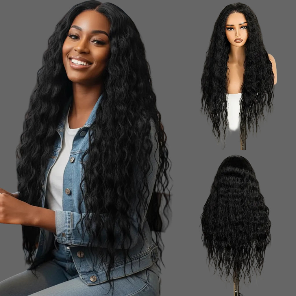 6×4 Lace Front Wig |  5 Colours!! Curly | Pre-Cut Glueless | Wear & Go | 30"