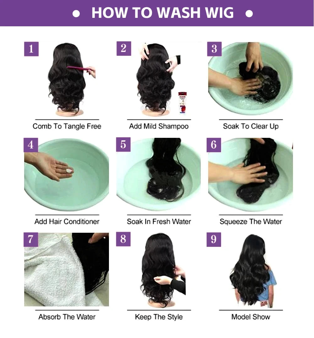 250% Density 13x4 13×6 5×5 HD Lace Front Wigs Human Hair Brazilian Virgin Body Wave Wig for Women Natural Black