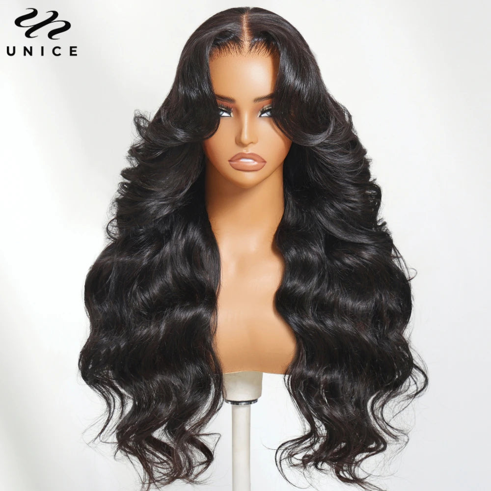 Luna | Loose Wave HD Lace Front Wig with Curtain Bangs – 13x4 | Remy Human Hair | 16–24 Inch