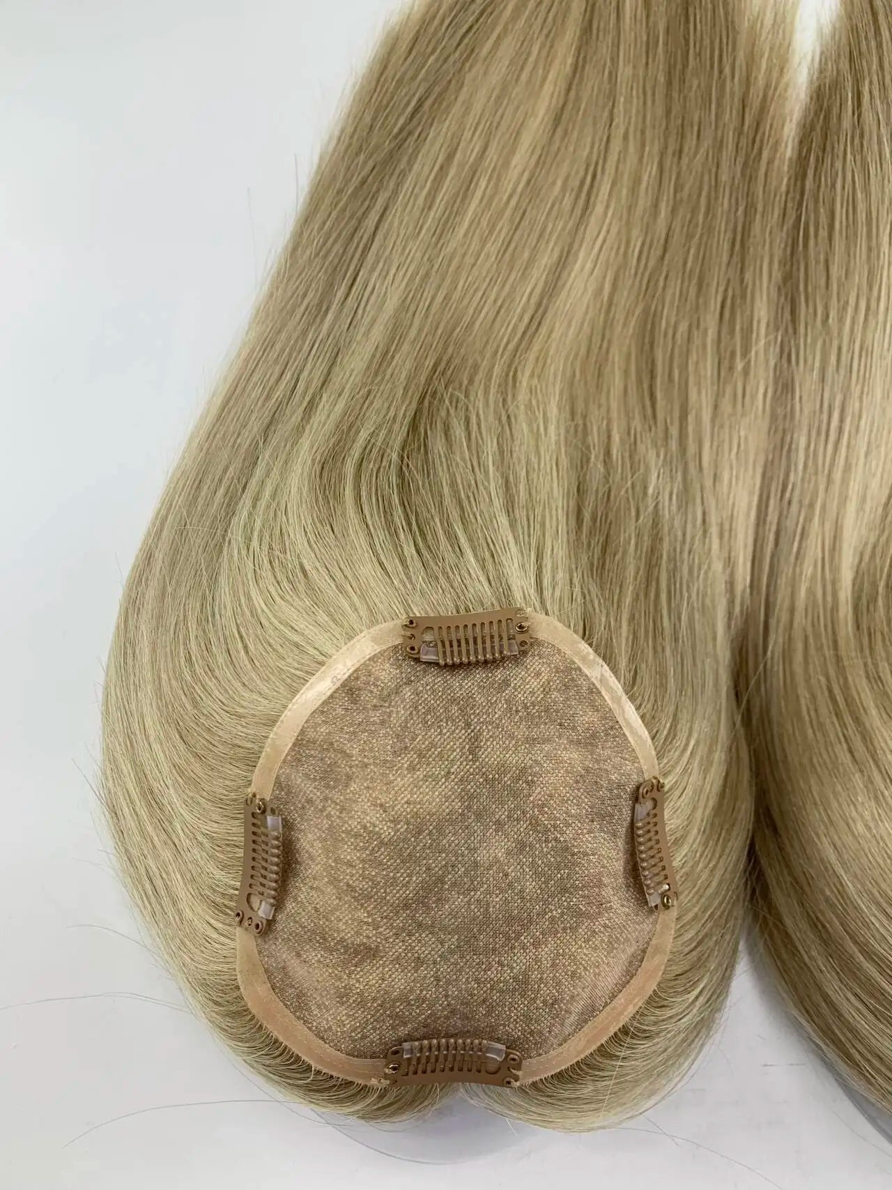 Monarch | Straight Human Hair Topper – Fine Mono Base | Center Part | 130% Density | European Remy | 14–16 Inch