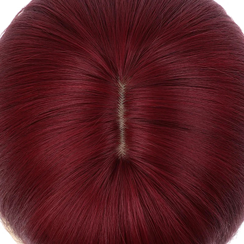 Scarlett | Short Straight Bob Wig – Wine Red | Heat Resistant Synthetic | 130% Density