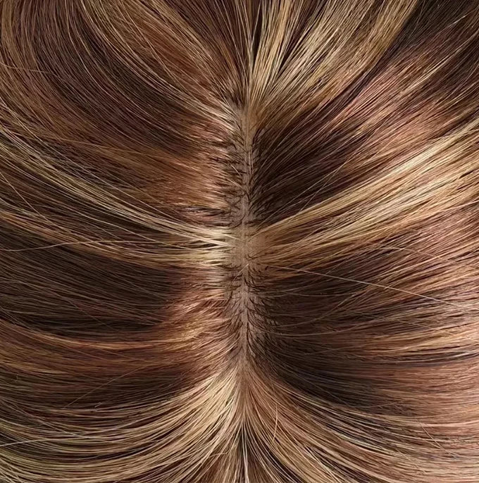 Silk | Straight Human Hair Topper – 15x16cm Silk Base | Clip-In | 130% Density | Free Part | 12–20 Inch