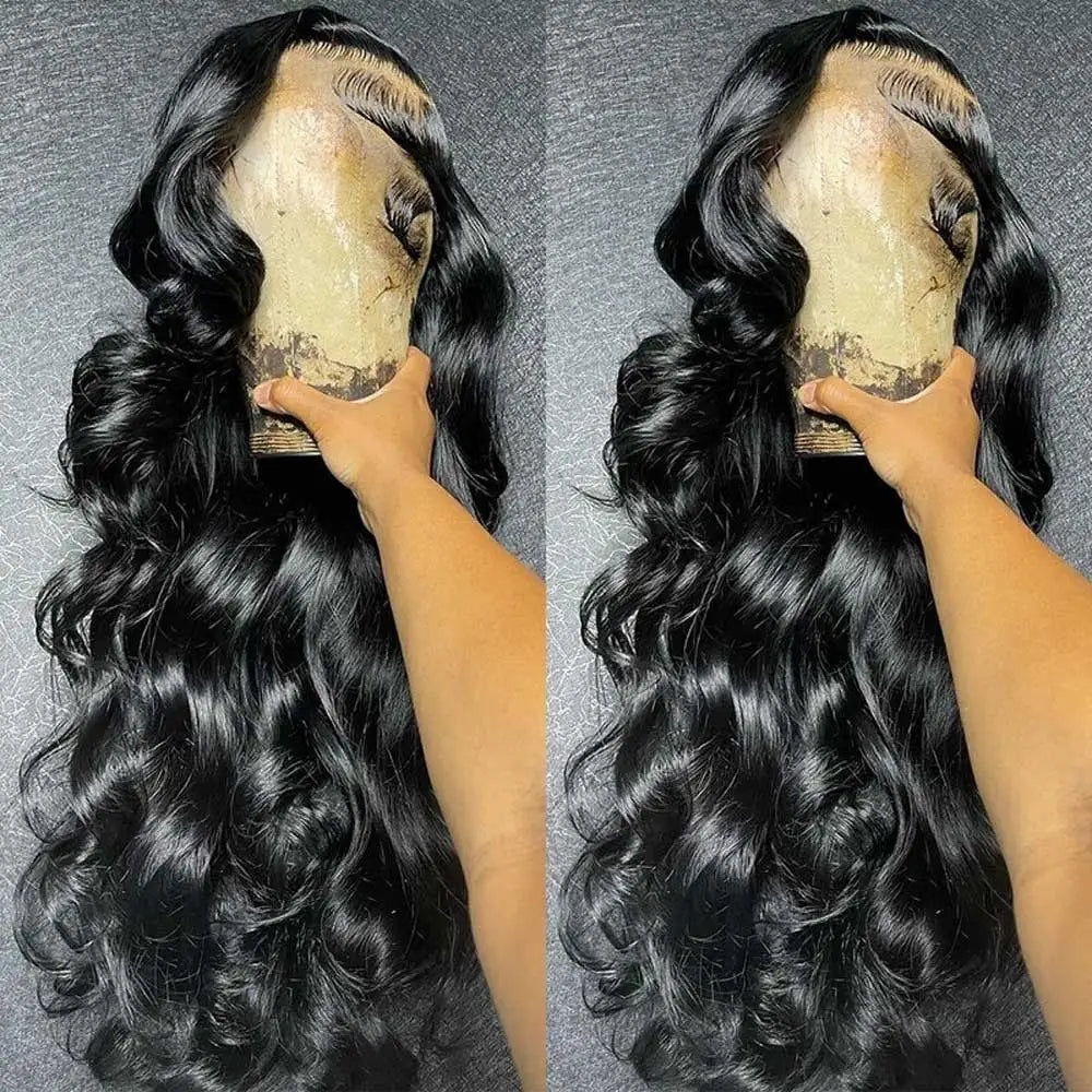 250% Density 13x4 13×6 5×5 HD Lace Front Wigs Human Hair Brazilian Virgin Body Wave Wig for Women Natural Black