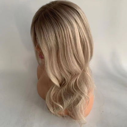 Serenity | Glueless Silk Top Silicone Cap Medical Wig – Ash Blonde | Virgin European Human Hair | Alopecia & Hair Loss