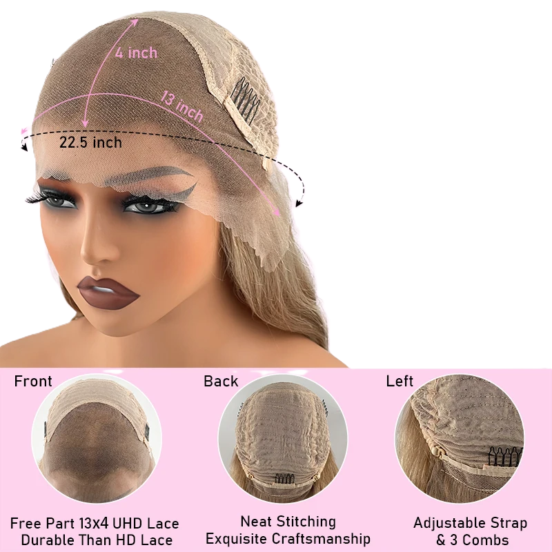 Carrie | Loose Wave Wig – Dark Ash Brown | Transparent Lace Front | Virgin Human Hair | 160–190% Density | 16–30 Inch