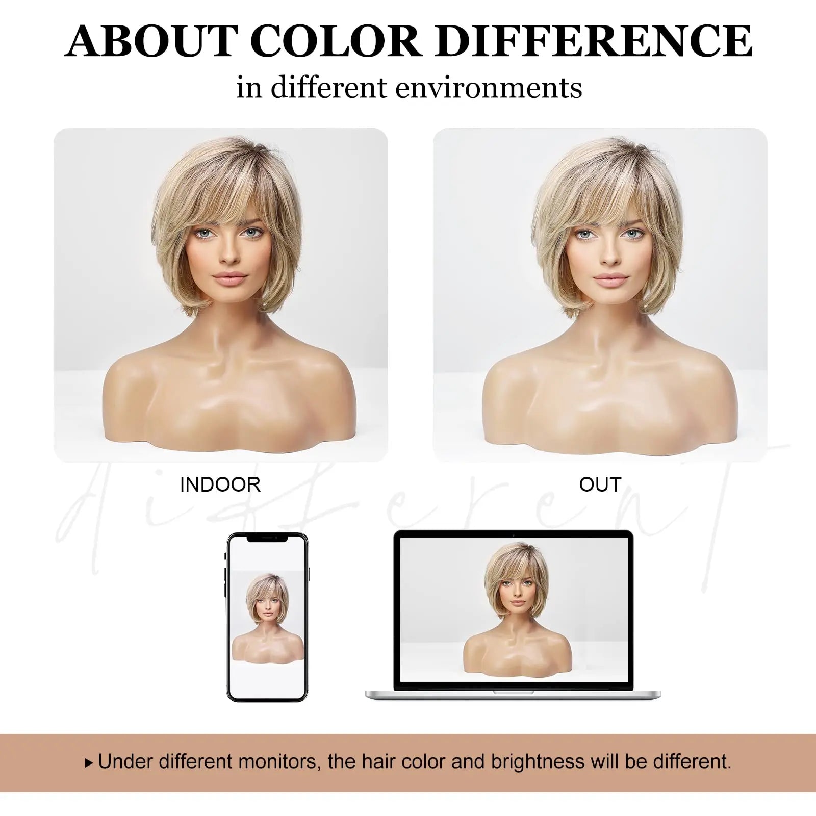 Hazel | Short Wavy Bob Remy Human Hair Lace Front Wig – Brown Blonde Ombre