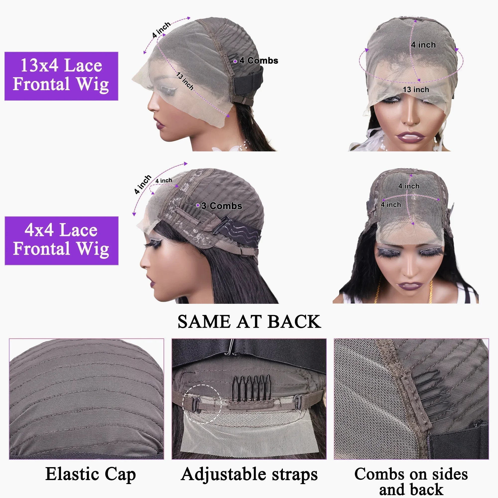 Bone Straight 4x4/13x4 Lace Front Bob Wig