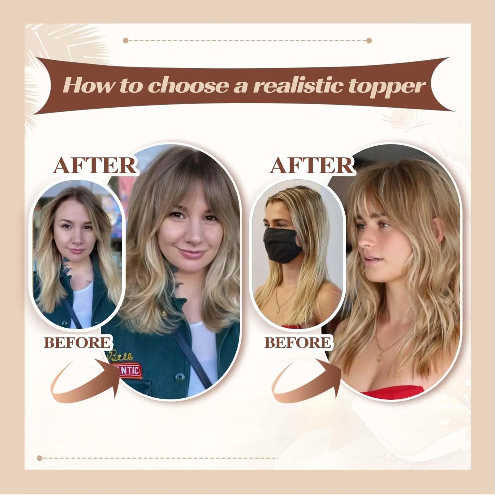 Blonde Brown Ombre Remy Human Hair Topper – Silk Base 150% 12 Inch