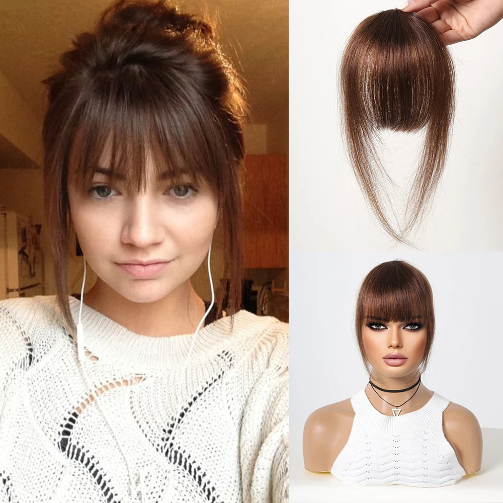 Platinum Blonde Air Fringe Bangs Clip-In – 4.5 Inch | 100% Remy Human Hair