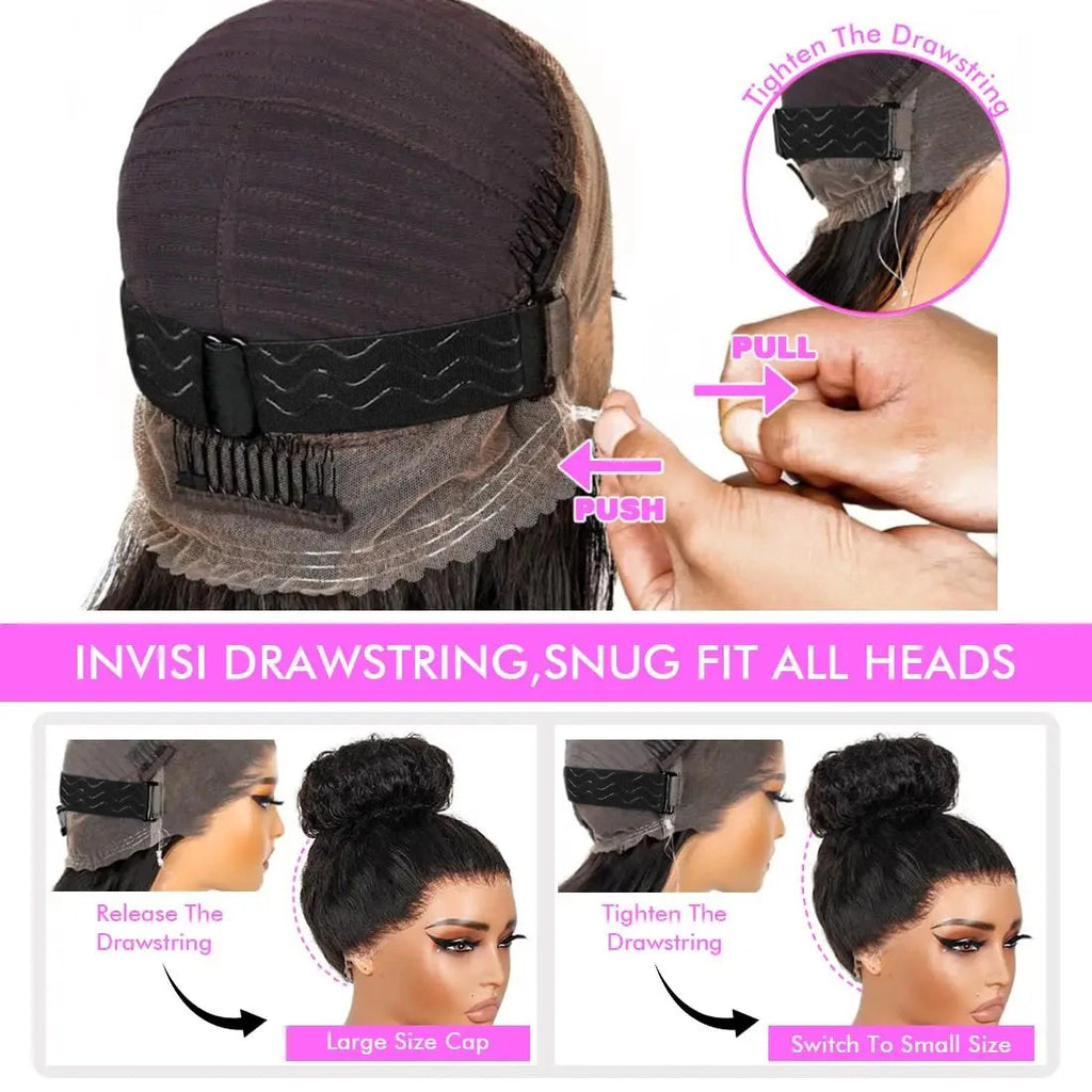 Deep Wave Glueless 360 Full Lace Wig 250% – Invisi Strap 18-36 Inch
