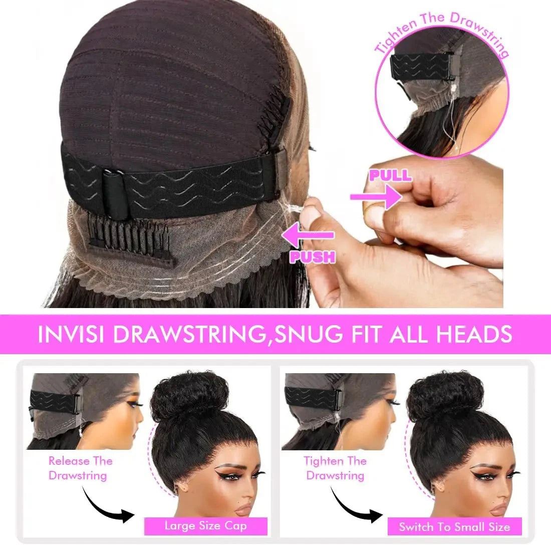 Deep Wave Glueless 360 Full Lace Wig 250% – Invisi Strap 18-36 Inch
