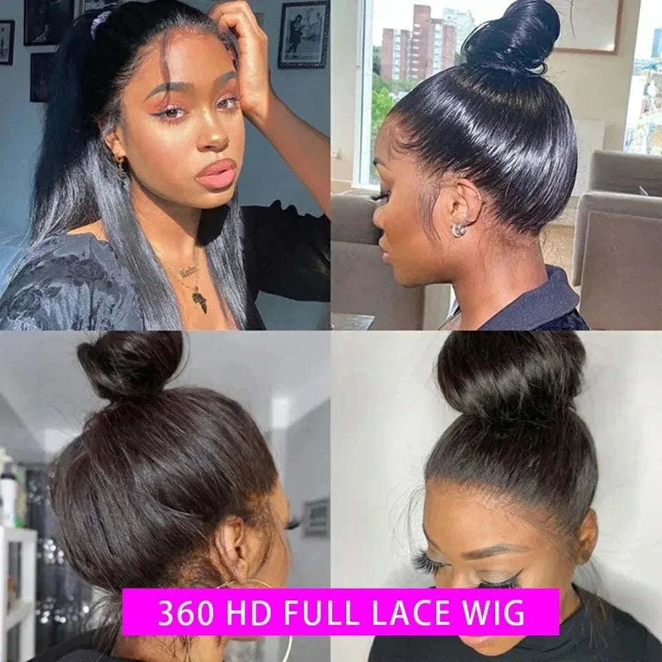 Bone Straight 360 Full Lace Wig 30/40 Inch – Brazilian Hair