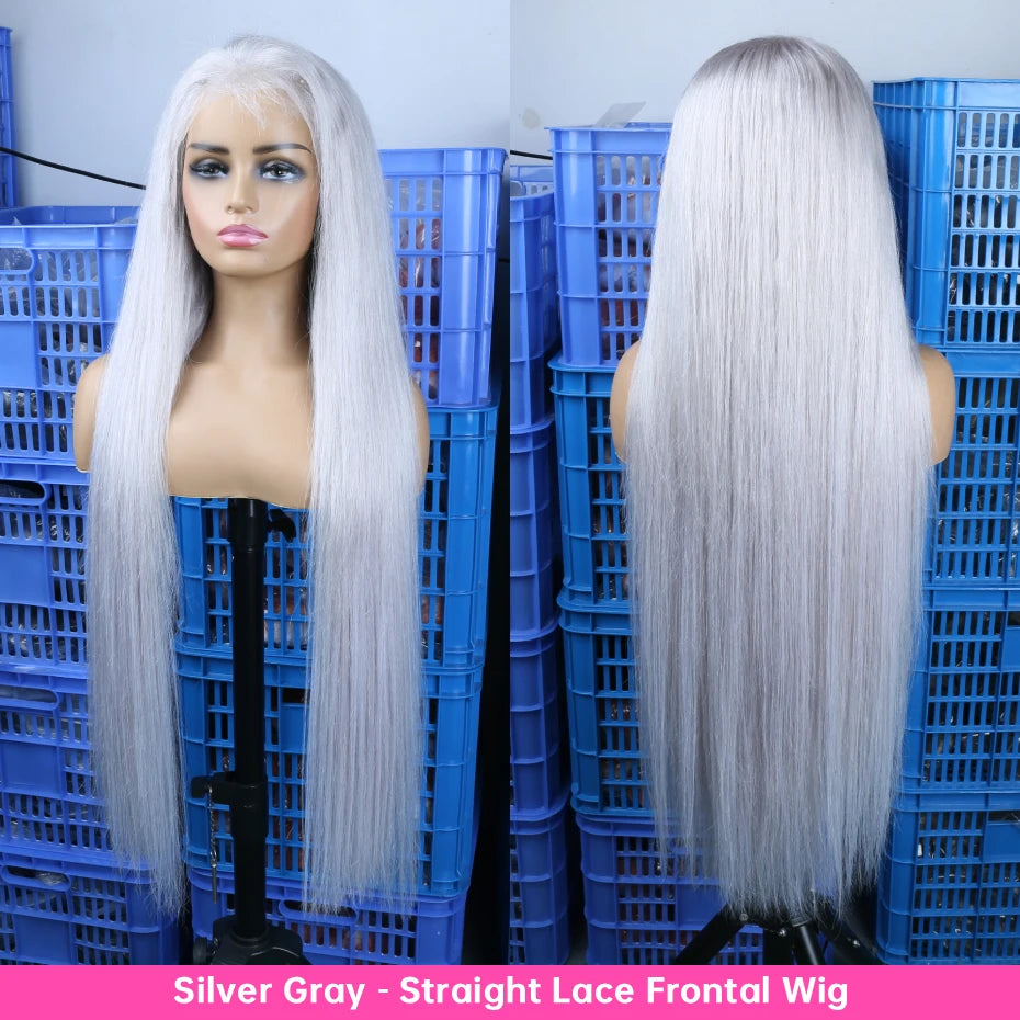 Silver Grey Vietnamese Body Wave 13x6 HD Lace Wig