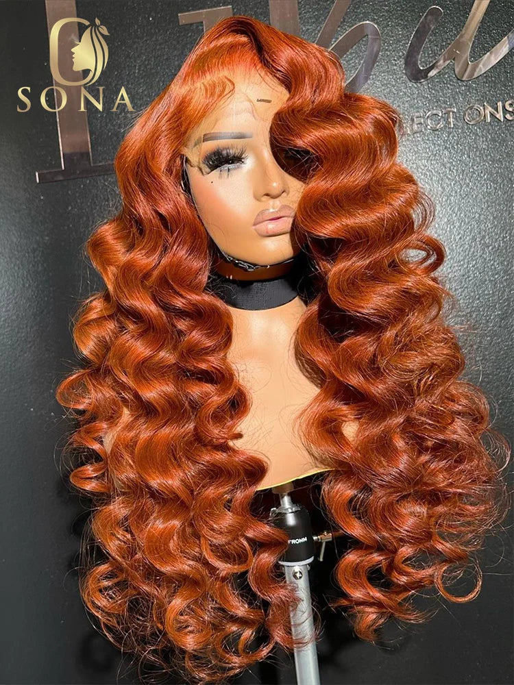 Ginger Orange Body Wave 13x6 HD Lace Front Wig
