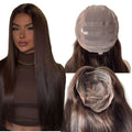 Brown Silk Top Full Lace Medical Wig – Chinese Virgin Hair 150%
