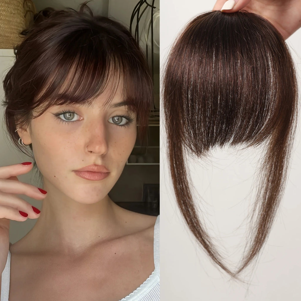 Platinum Blonde Air Fringe Bangs Clip-In – 4.5 Inch | 100% Remy Human Hair