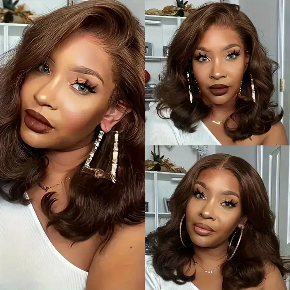 Chocolate Brown Body Wave 13x4 HD Lace Front Wig