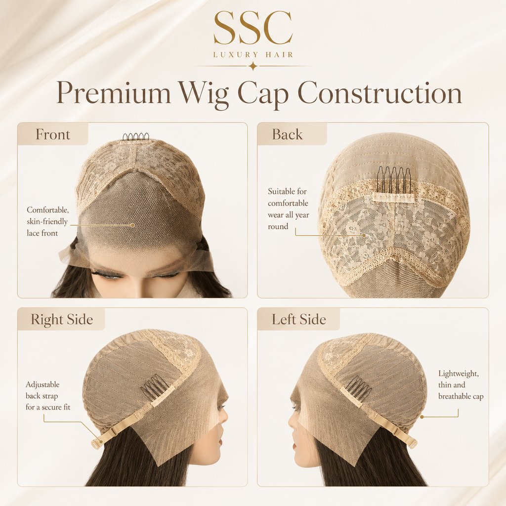Ginger | Short Straight Bob Lace Front Wig – 13x4 Transparent Lace | Orange | Brazilian Remy Hair