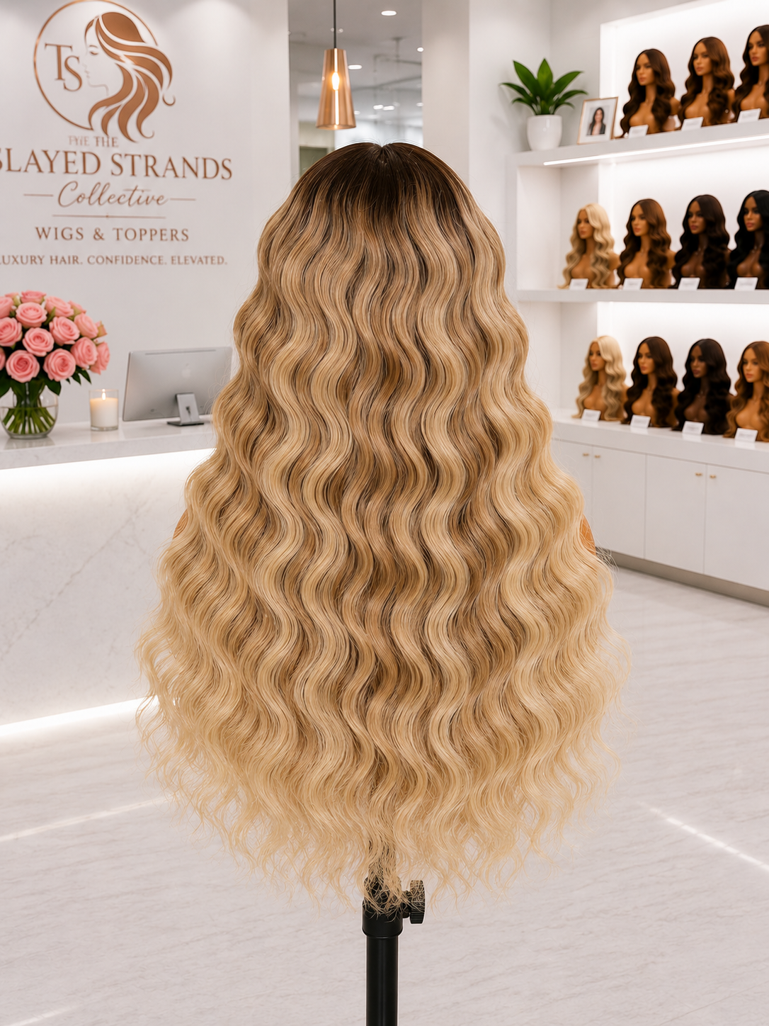 Briar | Body Wave Lace Part Synthetic Wig – Brown Ombre | 150% Density | 28 Inch