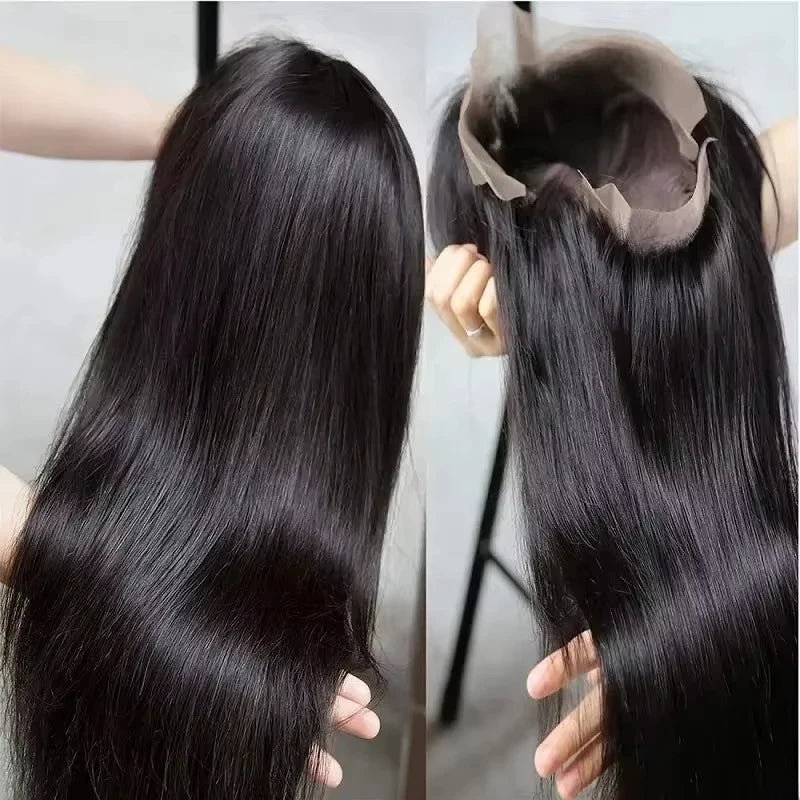 Bone Straight Glueless Lace Front Wig 36/38/40 Inch – Brazilian Hair