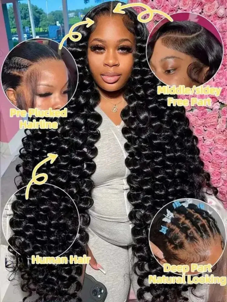 HD Loose Deep Wave Lace Front Wig – 40/42 Inch | 250% Density Brazilian Hair