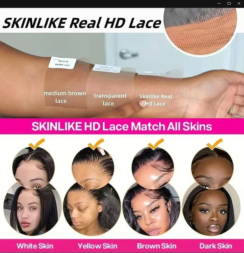 Chocolate Brown Straight 13x4/13x6 HD Lace Front Wig 30/36 Inch
