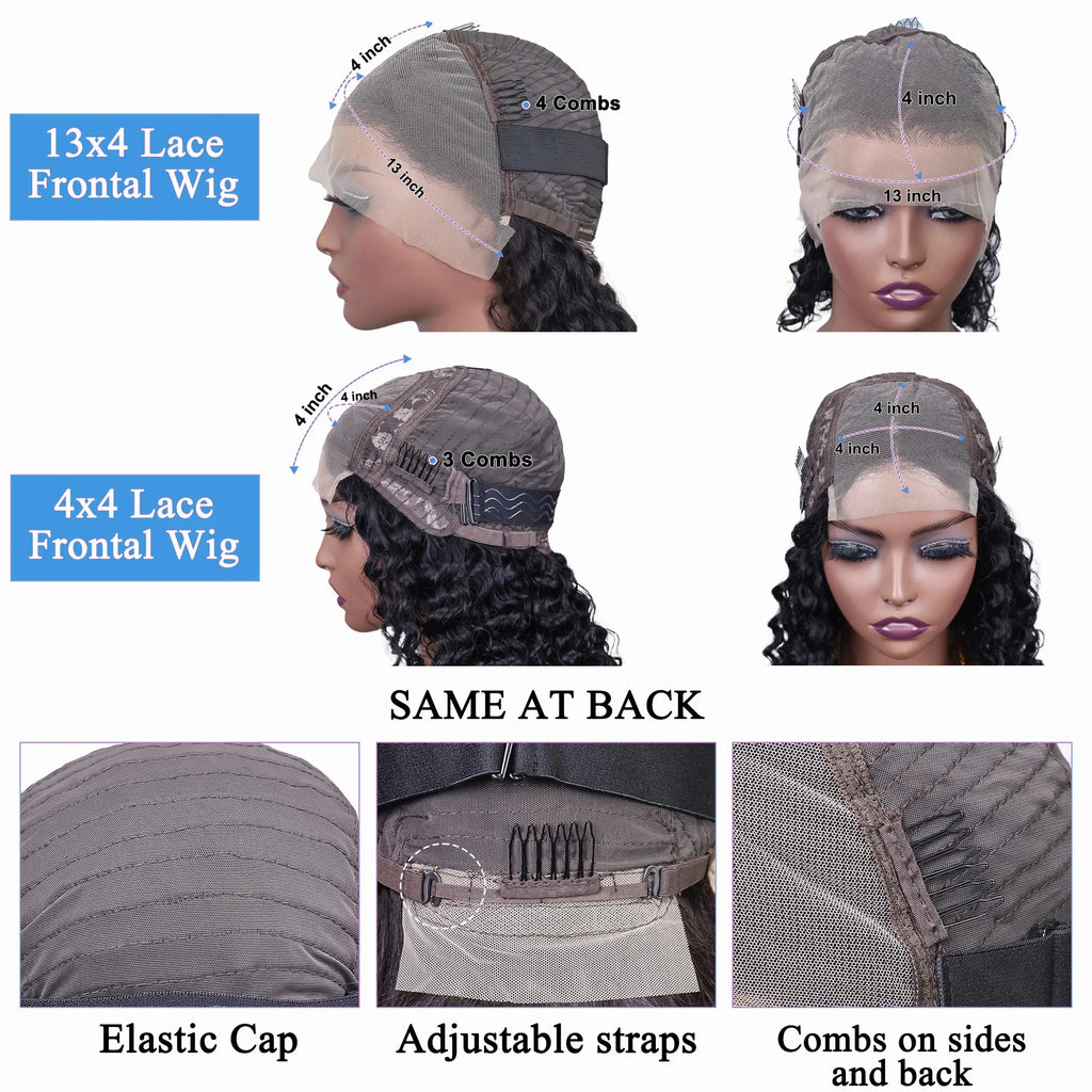 Curly Short Bob Wig – 220% Density | 13x4 HD Lace Front | 100% Brazilian Human Hair