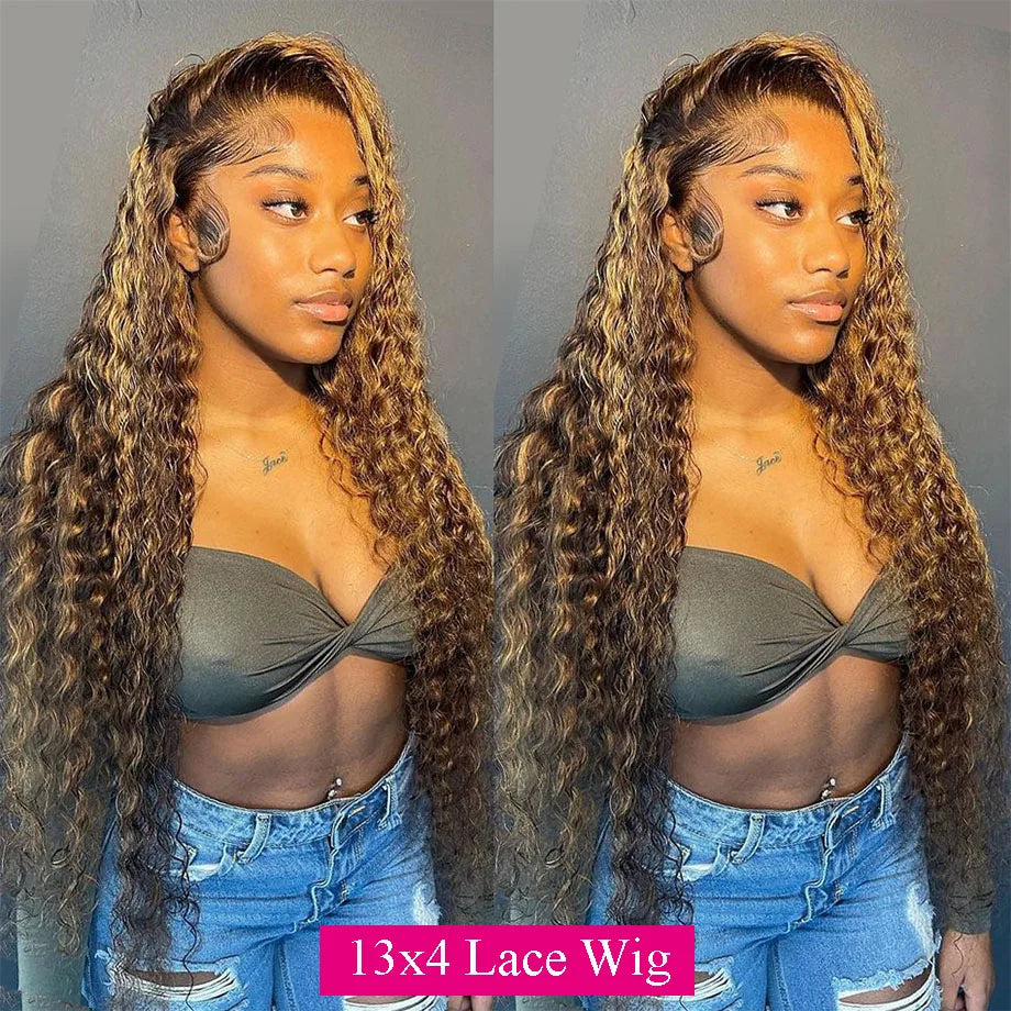 Highlight Ombre Deep Wave 13x6/13x4 HD Lace Front Wig