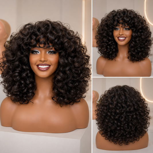 Nova | Bouncy Curly Wig – HD Lace | Remy Human Hair | 200–300% Density | Wear & Go | 16–28 Inch