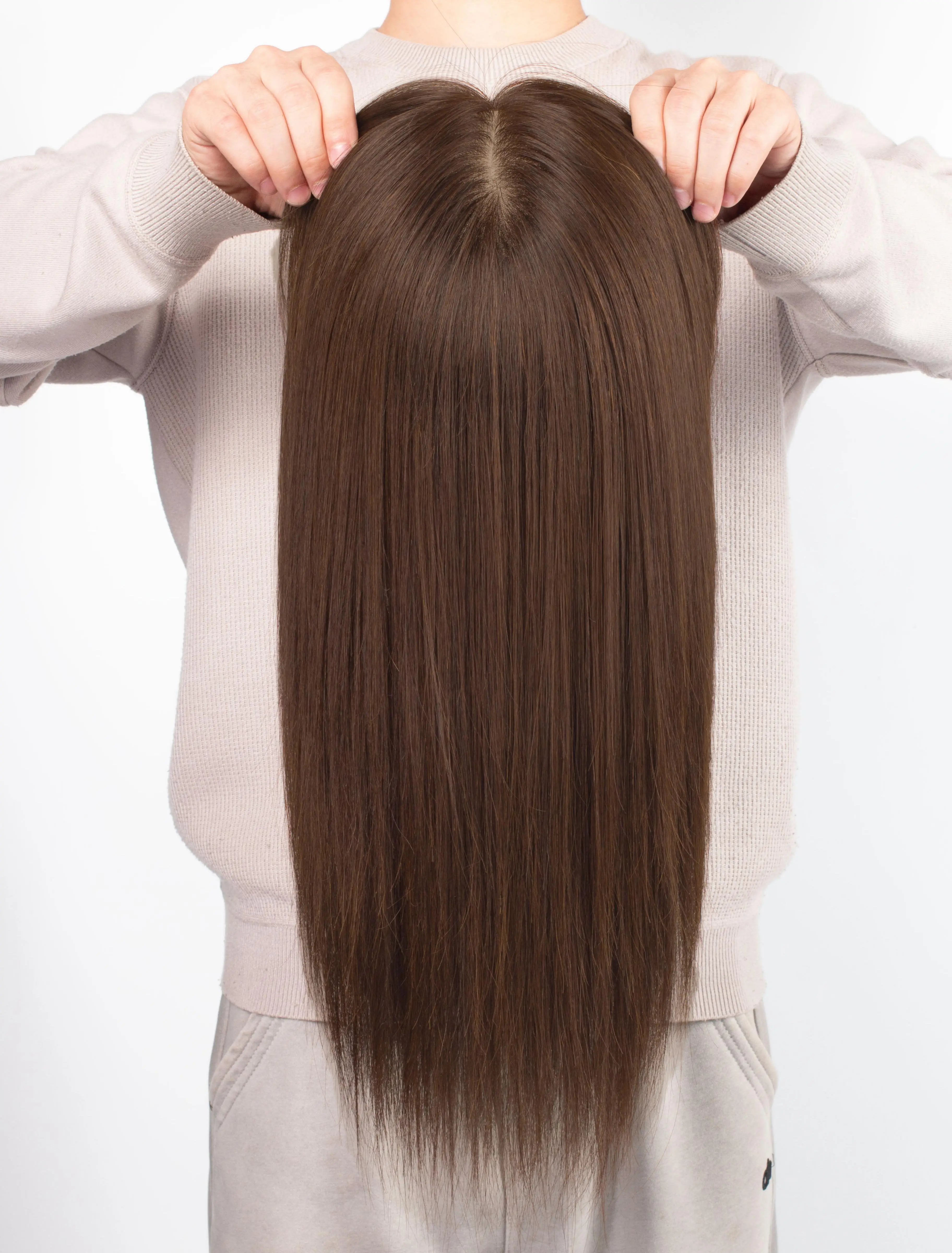 Silk Base Wig – Dark Brown European Virgin Hair with PU Front