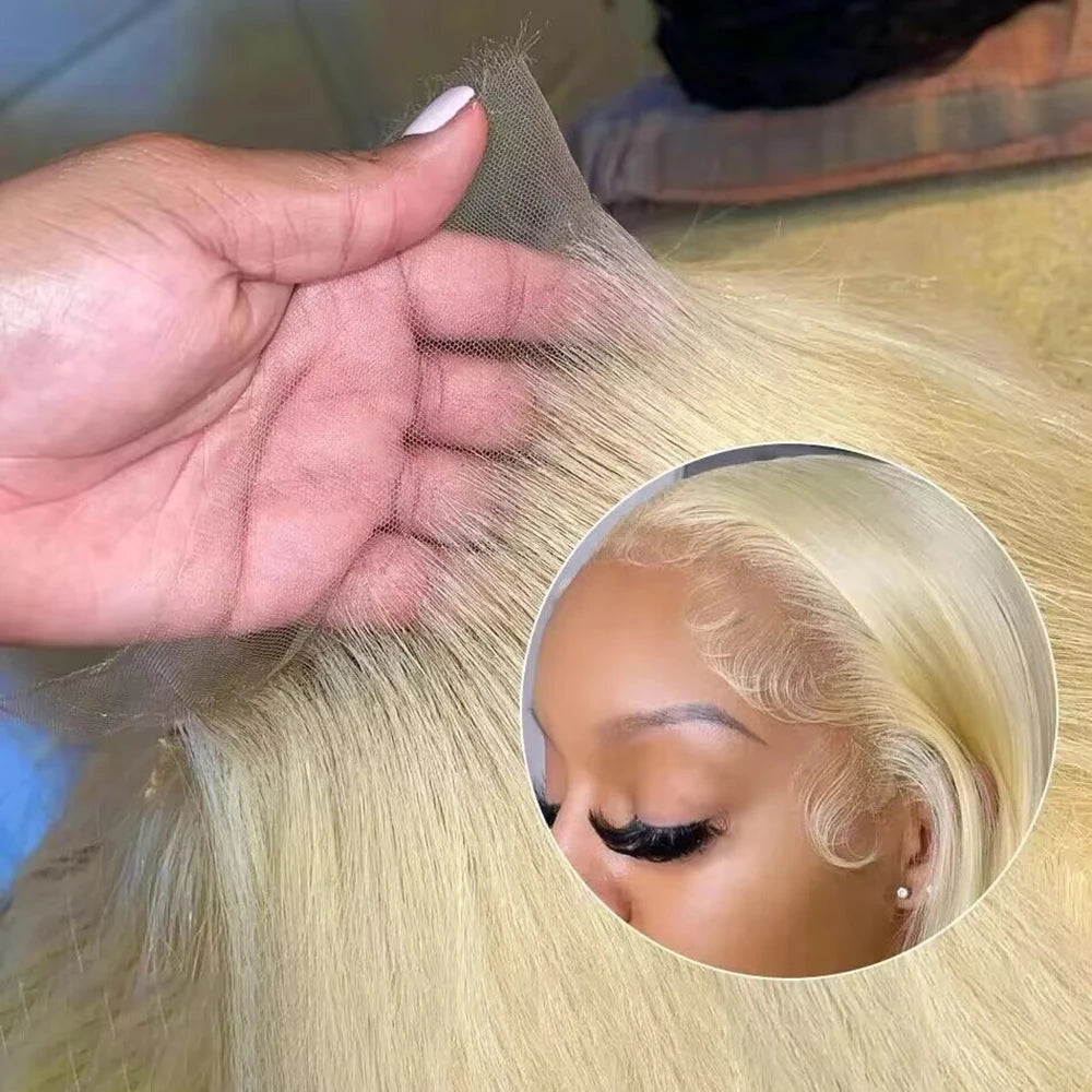 613 Honey Blonde Straight 13x6 HD Lace Front Wig 200%