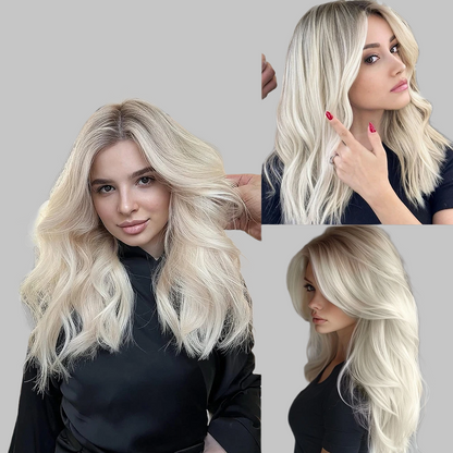 Leila | Body Wave Wig – Highlight Platinum Blonde | HD Transparent Lace Front | Remy Human Hair | 150–180% Density | 20–28 Inch