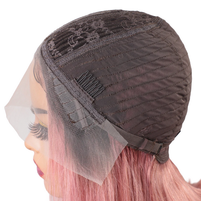 Candy | NT4-F Pink2 Ombre Straight Bob Lace Wig – 13x5x1 T-Part | 180% Density | Brazilian Remy Hair