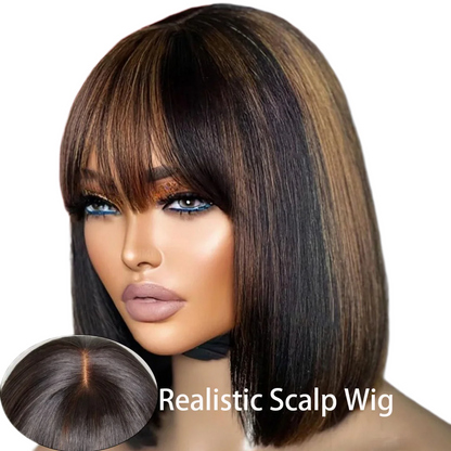 Cleo | Straight Bob Lace Wig – 3x1 T-Part | Multiple Colours | Peruvian Human Hair | 8–14 Inch