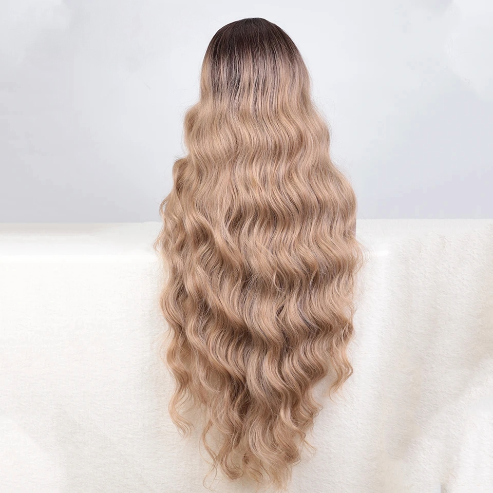 Sabel | TT6-23C Ombre Blonde Long Wavy Lace Part Wig – 36 Inch | 150% Density | Heat Resistant Synthetic