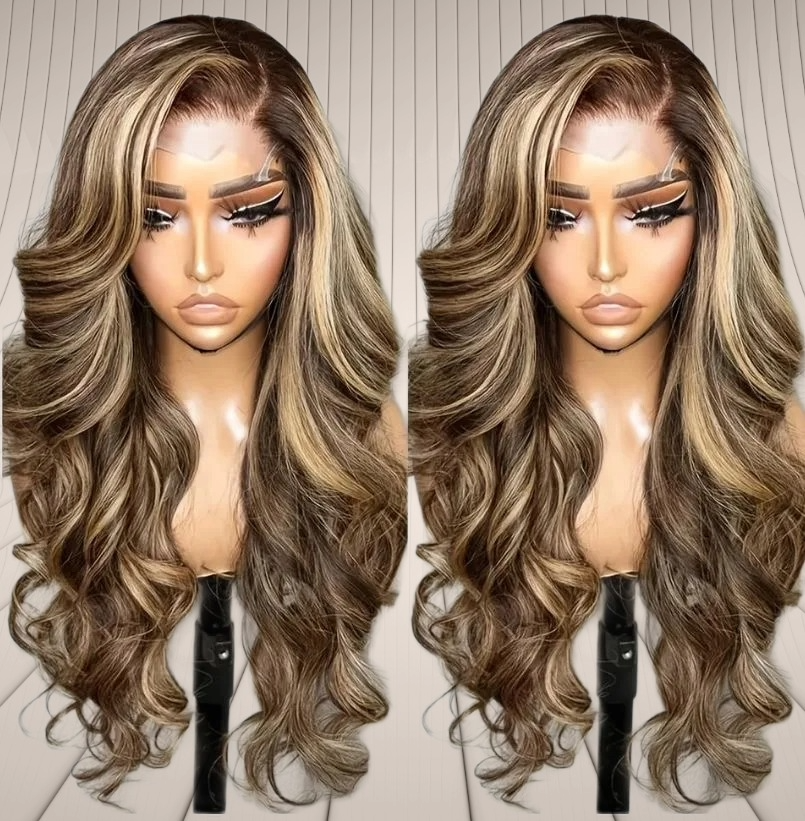 Sundrop | Highlight Honey Blonde Body Wave Wig – 4x4 Closure / 13x4 Frontal | HD Transparent Lace | 180% Density | Brazilian Remy Hair | 16–26 Inch