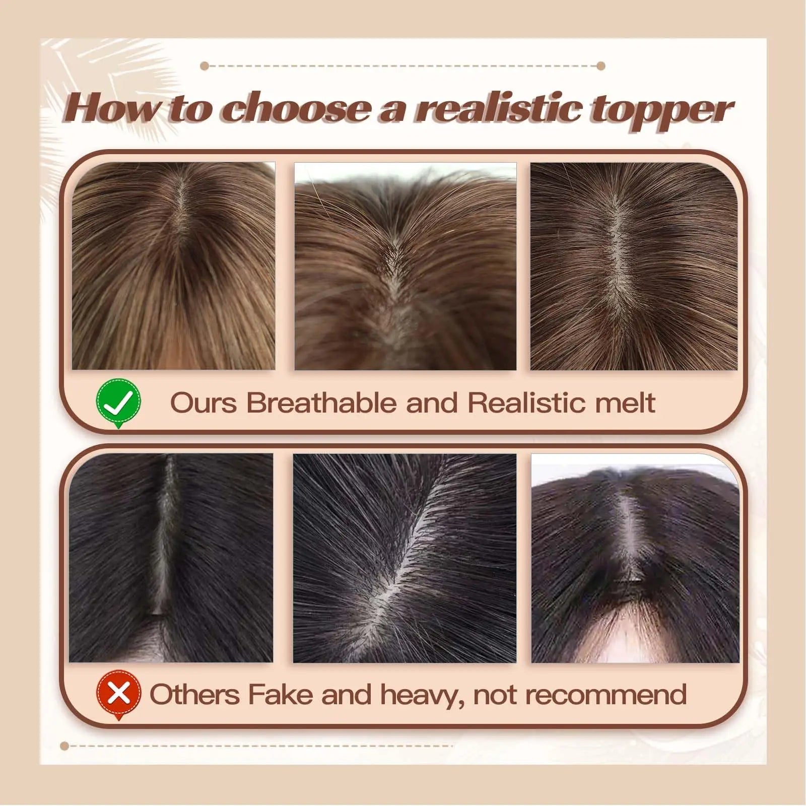 Blonde Brown Ombre Remy Human Hair Topper – Silk Base 150% 12 Inch