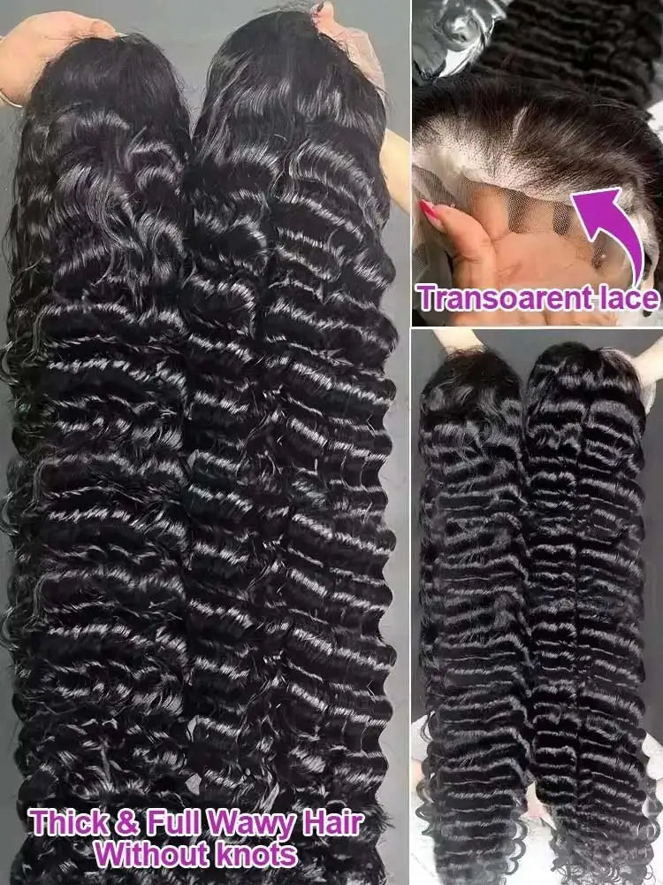 HD Loose Deep Wave Lace Front Wig – 40/42 Inch | 250% Density Brazilian Hair