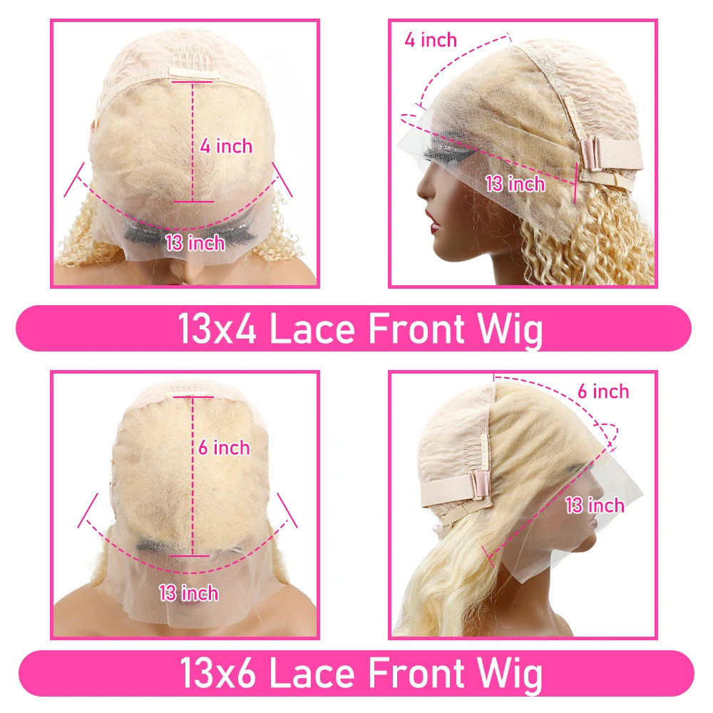 613 Honey Blonde Straight 13x6 HD Lace Front Wig 200%