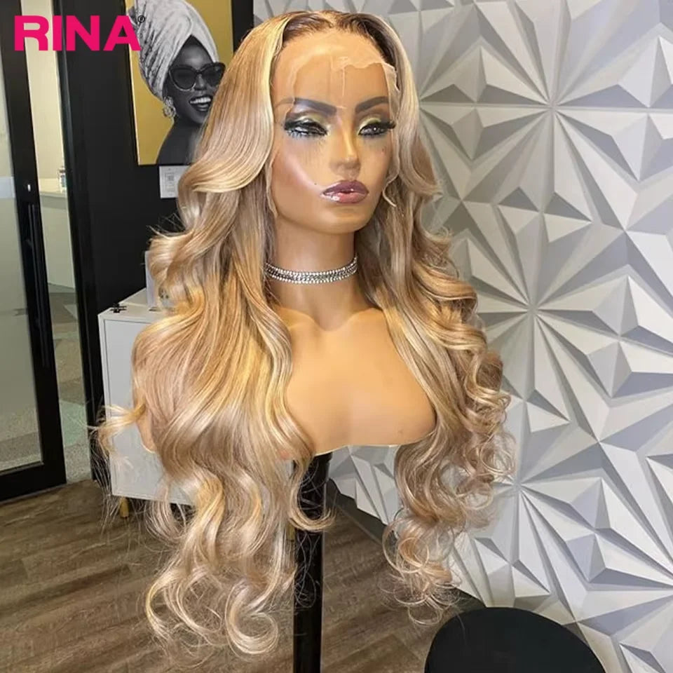 Ombre Ash Blonde Body Wave 13x6 HD Lace Front Wig