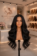 Maxine | Natural Black Body Wave Lace Front Wig – 13x4 / 13x6 / 5x5 HD Lace | Chinese Remy Human Hair | 180%–300% Density | 16–32 Inch