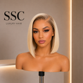 Ombre Blonde Short Bob Lace Front Wig