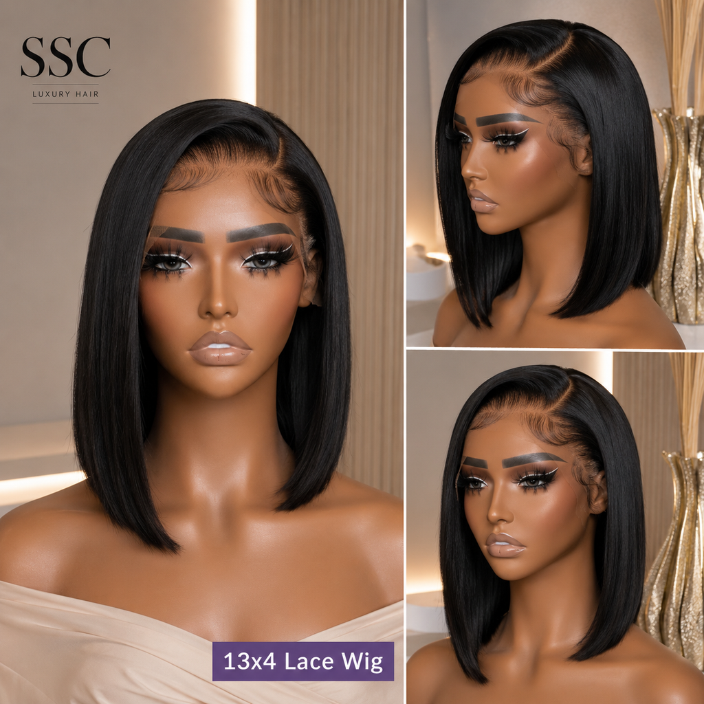 Bone Straight 4x4/13x4 Lace Front Bob Wig