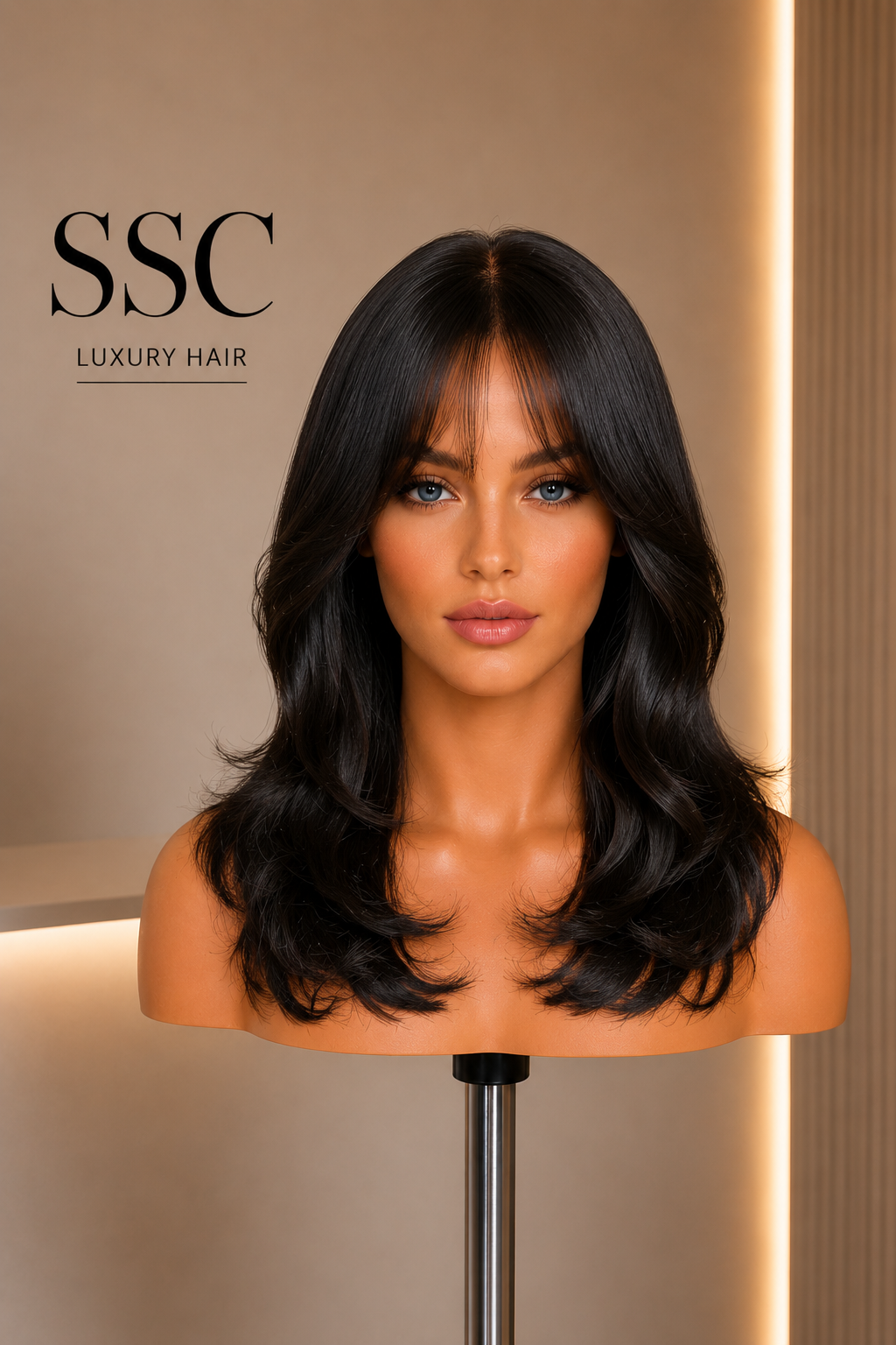 Amethyst Layered Curtain Bangs 13x6 Lace Front Wig