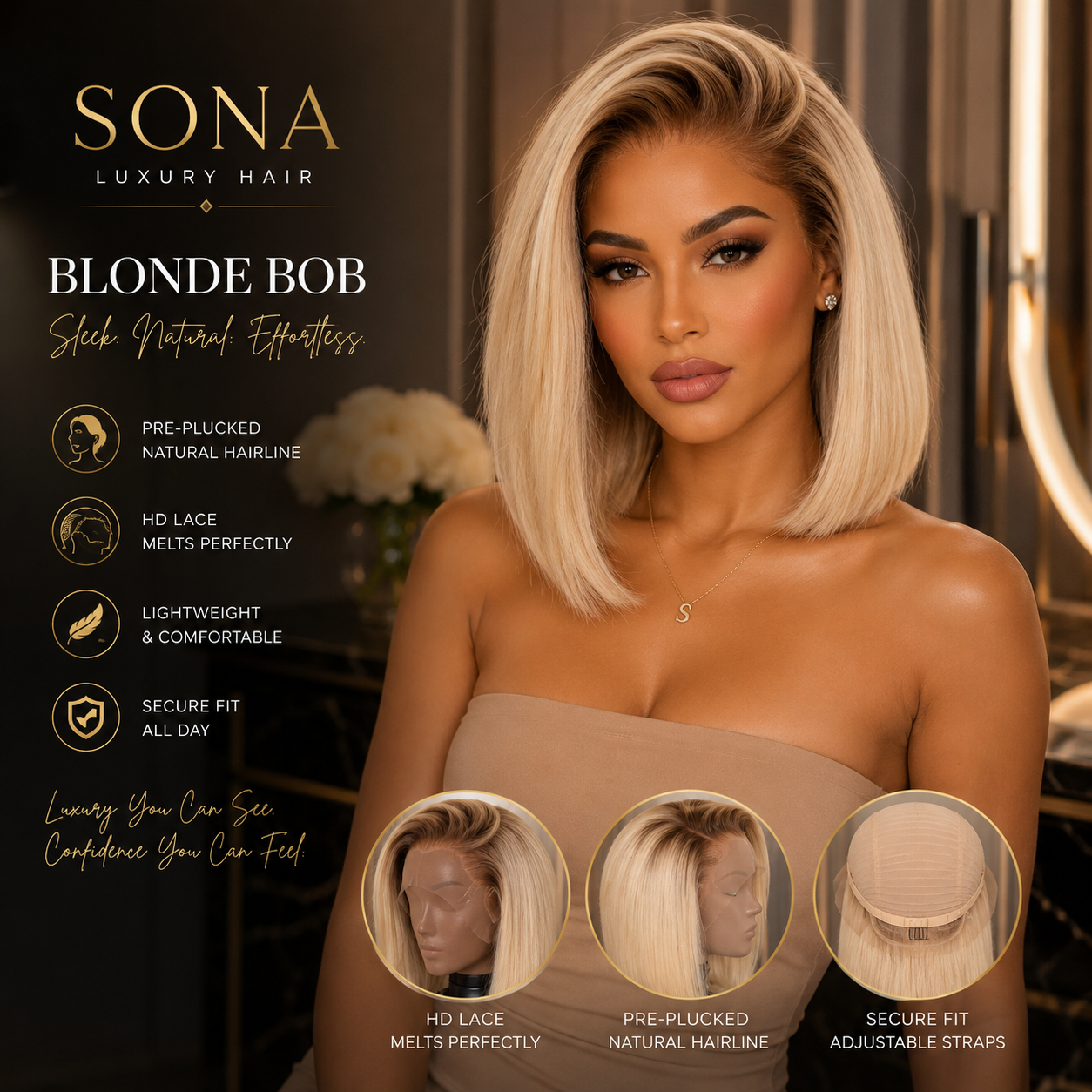 Silver White Ash Blonde Short Bob 13x6 Lace Front Wig