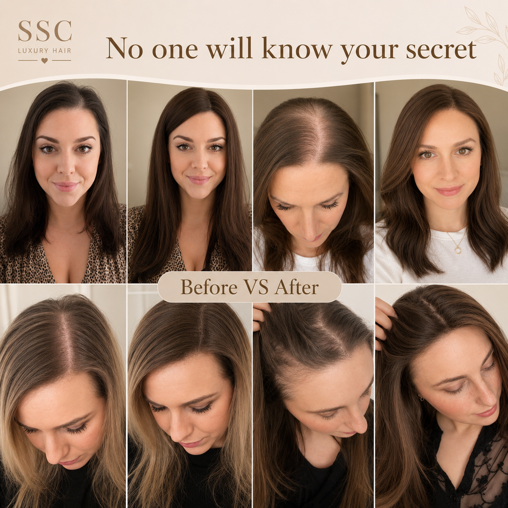 Ombre Grey Ash Blonde Remy Human Hair Topper – Silk Base 12 Inch