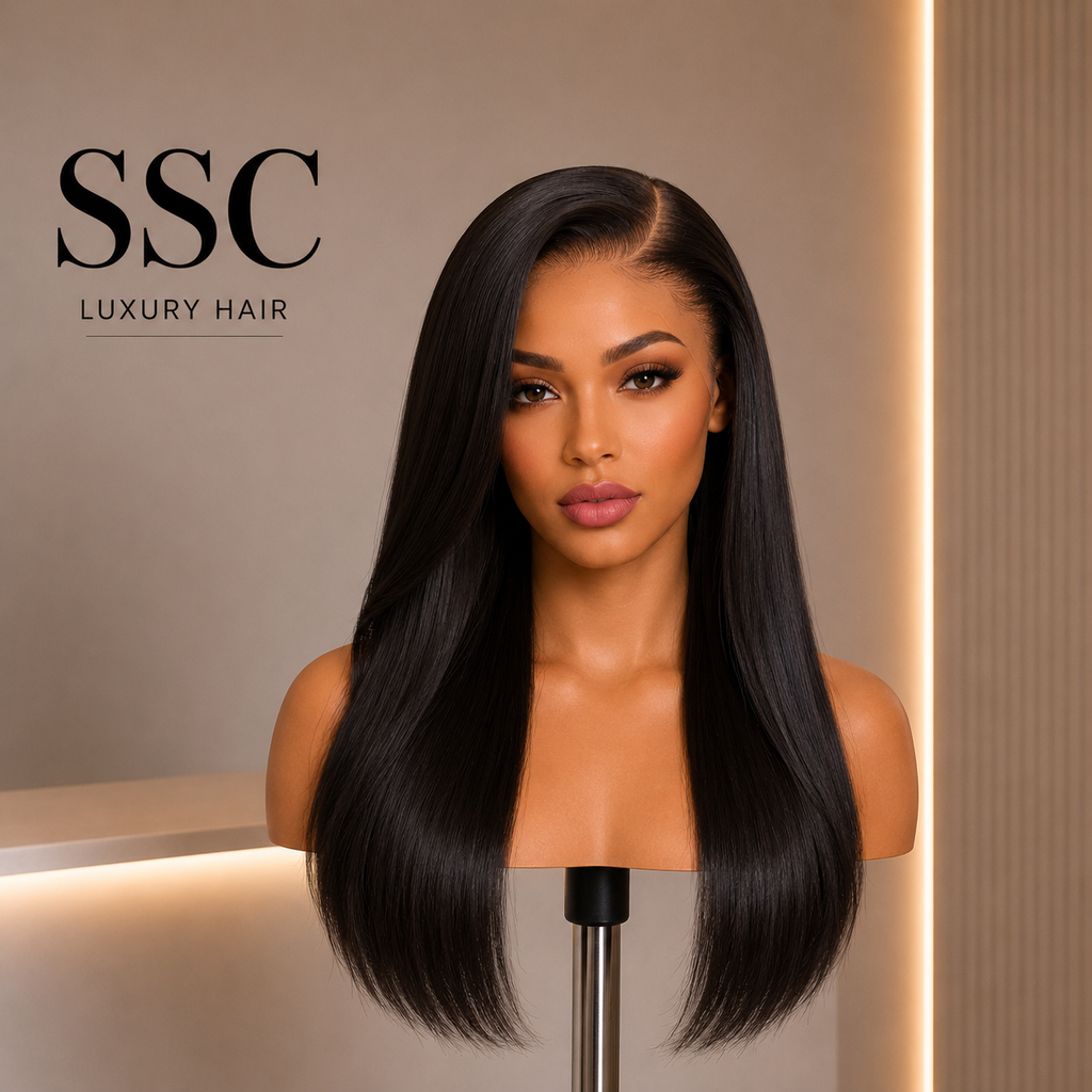 Bone Straight Glueless Lace Front Wig 36/38/40 Inch – Brazilian Hair