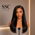 Bone Straight Glueless Lace Front Wig 36/38/40 Inch – Brazilian Hair