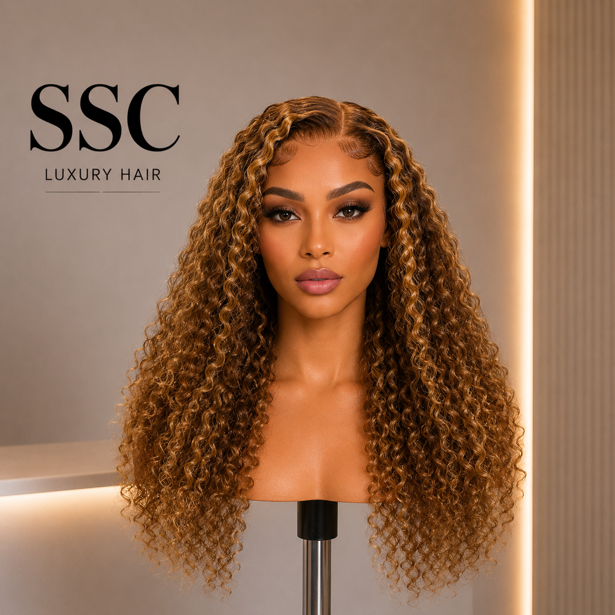 Honey Blonde Ombre Highlight Deep Wave 13x6 HD Lace Wig
