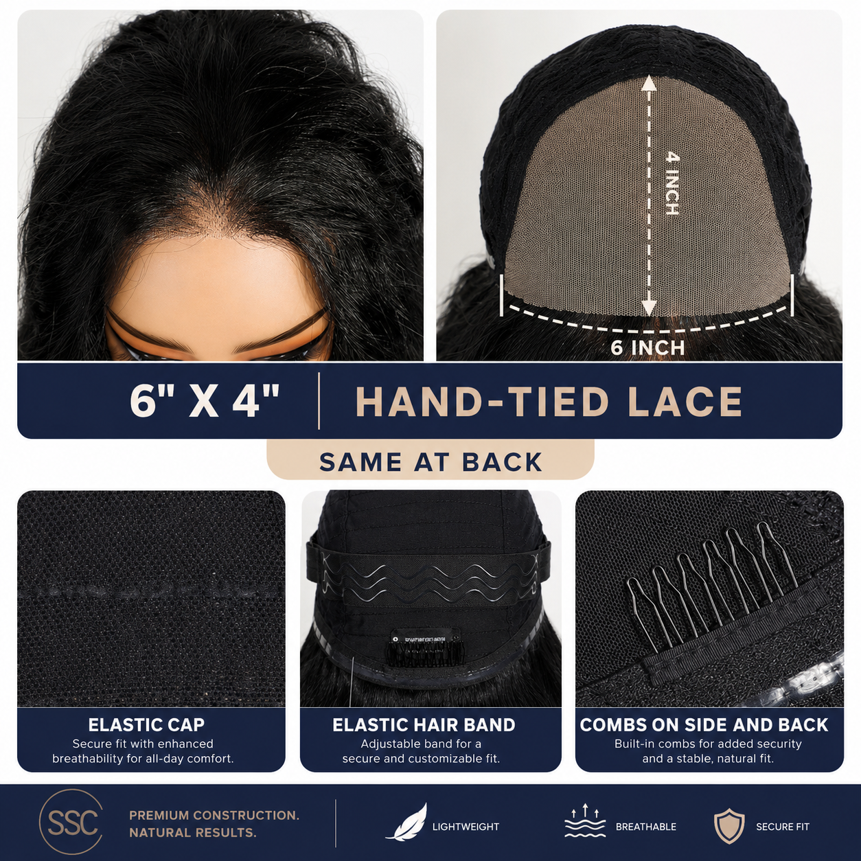 6×4 Lace Front Wig |  5 Colours!! Curly | Pre-Cut Glueless | Wear & Go | 30"